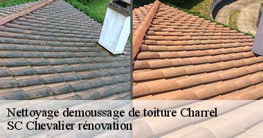 Les travaux de nettoyage pour les toits des maisons à Charrel dans le 13400 